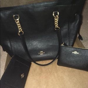 Coach purse, wallet and wristlet set brand new